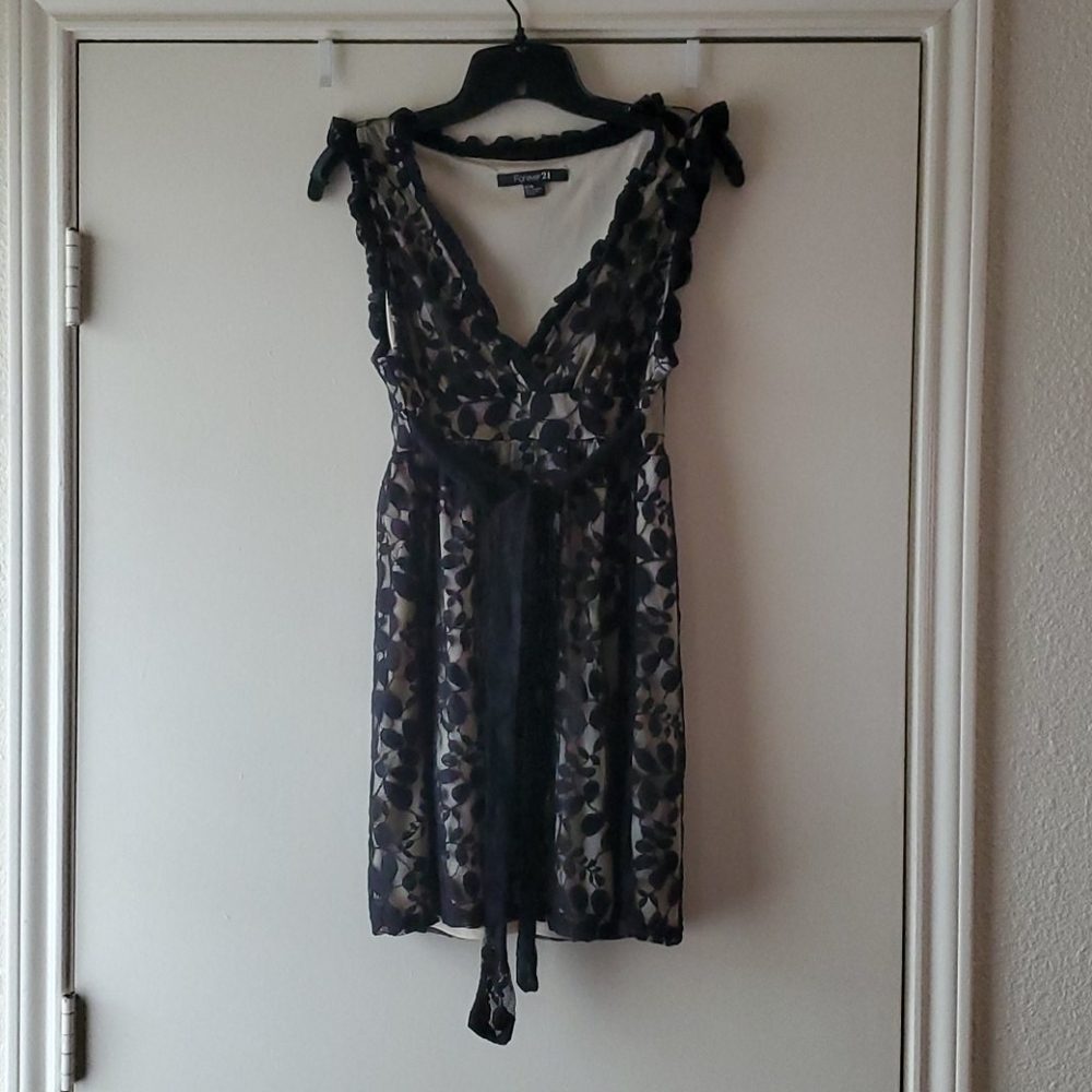Lace Overlay Dress
